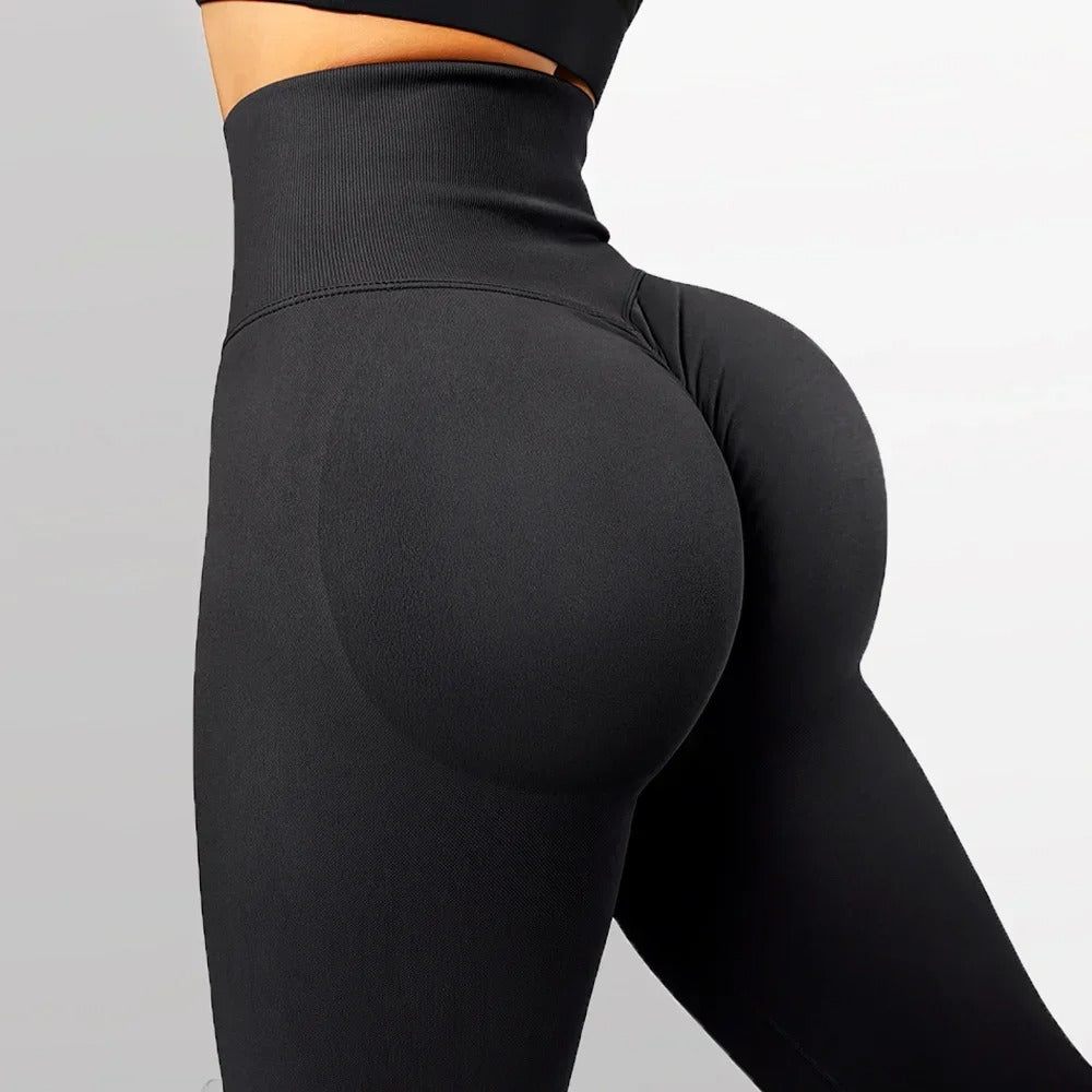 High Waist Solid Leggings Women Seamless Slim Tights Fitness Yoga Elastic Leggings Push Up Butt Knit Fashion Gym Workout Pants